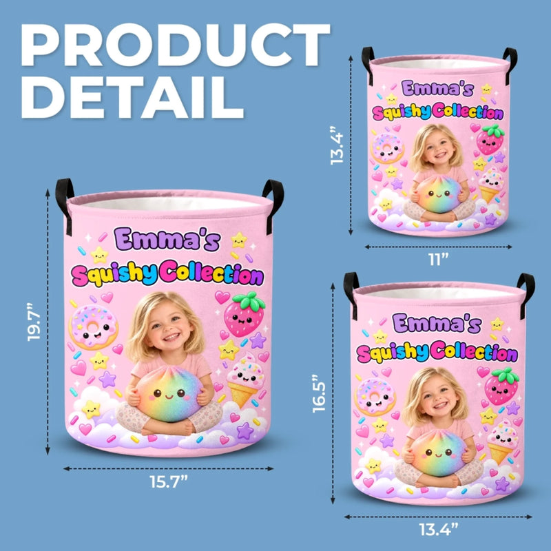 Custom Photo Squishy Collection Gifts for Kids - Personalized Laundry Basket - Nice Squishy