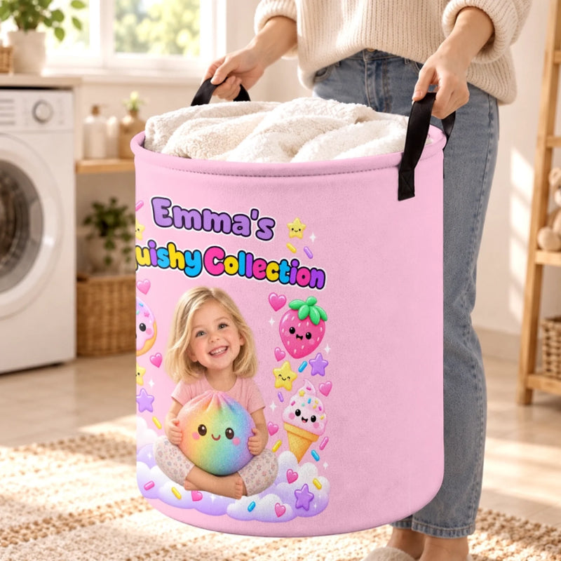 Custom Photo Squishy Collection Gifts for Kids - Personalized Laundry Basket - Nice Squishy