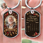 Custom Photo Memorial Calendar Keepsake - Personalized Keychain - Love Lives On In Memories