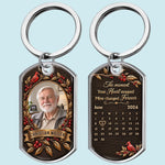 Custom Photo Memorial Calendar Keepsake - Personalized Keychain - Love Lives On In Memories