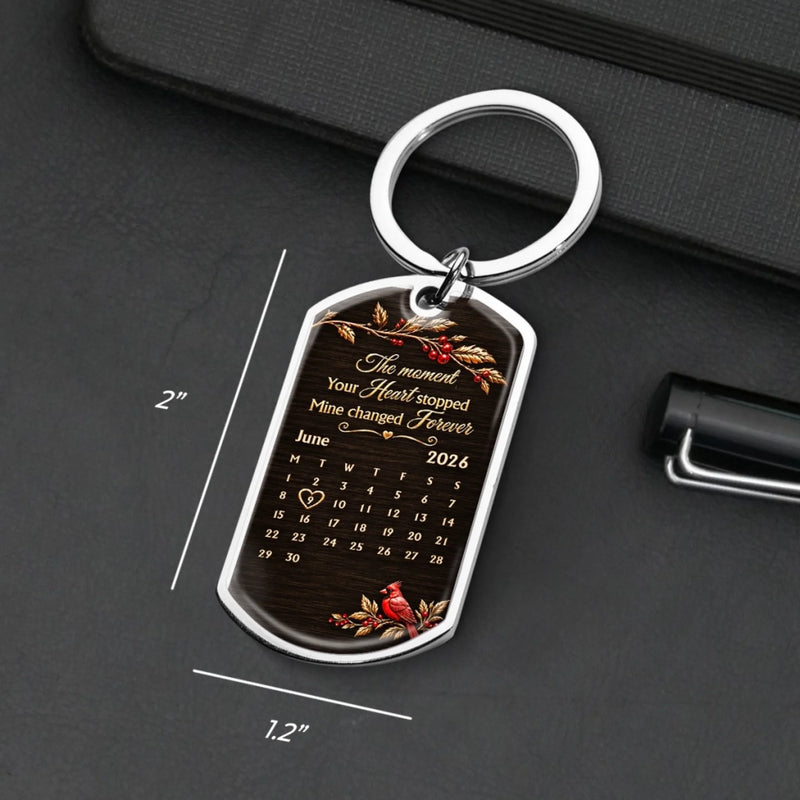 Custom Photo Memorial Calendar Keepsake - Personalized Keychain - Love Lives On In Memories