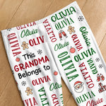 Custom Grandma Name Christmas Pajama Gift - Personalized Pajama Pants - Belongs To Grandma