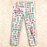 Custom Grandma Name Christmas Pajama Gift - Personalized Pajama Pants - Belongs To Grandma
