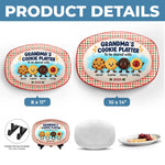 Custom Name Christmas Cookie Gifts for Grandma - Personalized Platter - Cookies Made With Love