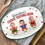 Custom Photo Gingerbread Baby Christmas Gifts for Grandma - Personalized Plate - Sweet Treats Happy Hearts