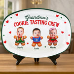 Custom Photo Gingerbread Baby Christmas Gifts for Grandma - Personalized Plate - Sweet Treats Happy Hearts