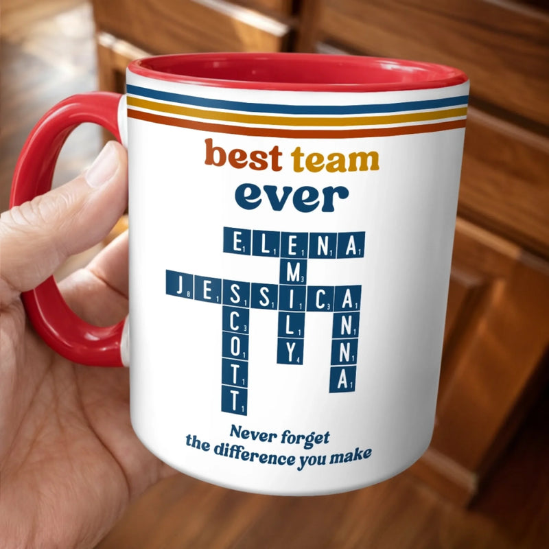 Custom Scrabble Best Team Gifts for Coworkers - Personalized Accent Mug - Better As A Team