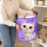 Custom Pet Name Cat and Dog Gifts for Pet Lovers - Personalized Laundry Basket - Store With Pet Love