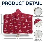Custom Name and Number Basketball Gifts - Personalized Wearable Blanket Hoodie - Game On All Day