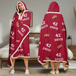 Custom Name and Number Basketball Gifts - Personalized Wearable Blanket Hoodie - Game On All Day