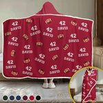 Custom Name and Number Basketball Gifts - Personalized Wearable Blanket Hoodie - Game On All Day