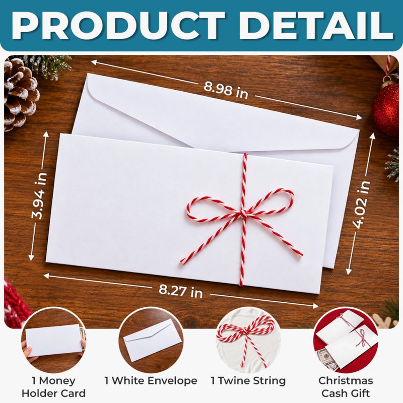 Custom Name Christmas Cash Gift Envelopes - Personalized Money Envelop - Little Holiday Cheer