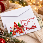 Custom Name Christmas Cash Gift Envelopes - Personalized Money Envelop - Little Holiday Cheer