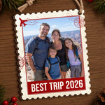 Custom Photo Family Travel Gifts - Personalized Wood Ornament - Making Memories Everywhere
