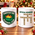 Custom Name Dumpster Fire Response Team Gifts - Personalized Scrabble Mug - Officially A Hot Mess