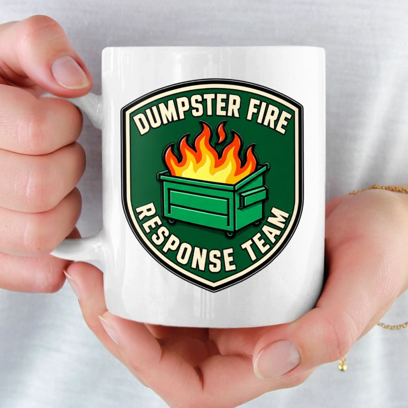 Custom Name Dumpster Fire Response Team Gifts - Personalized Scrabble Mug - Officially A Hot Mess