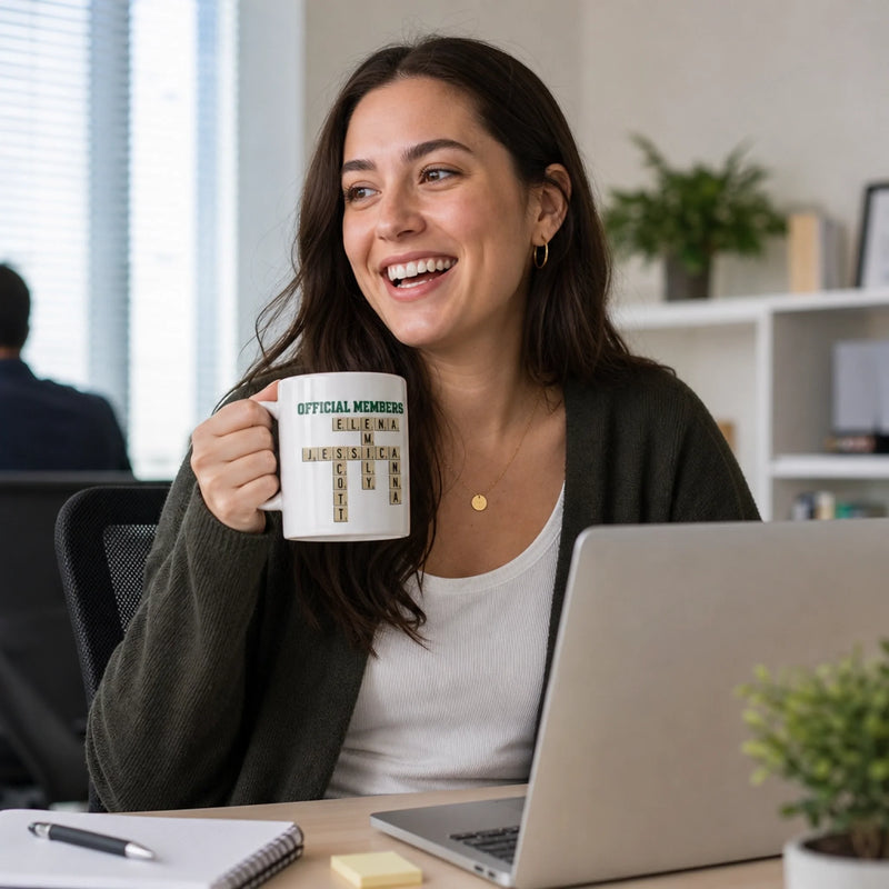 Custom Name Dumpster Fire Response Team Gifts - Personalized Scrabble Mug - Officially A Hot Mess