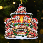 Custom Name Christmas Gifts for Dumpster Fire Response Team - Personalized Acrylic Ornament - For This Year