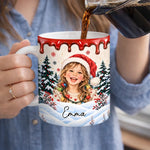 Custom Photo Name Christmas Gifts For Kids - Personalized Mug - Merry And Bright
