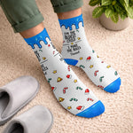 Custom Name Christmas Gifts for Siblings - Personalized Tube Socks - The Rules