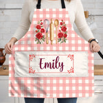 Custom Name Baking Gifts For Women - Personalized Apron With Pocket - Mixing Love Into Every Bite
