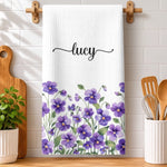 Custom Name Floral Kitchen Decor - Personalized Kitchen Towel - Blooms Of Love