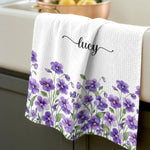 Custom Name Floral Kitchen Decor - Personalized Kitchen Towel - Blooms Of Love