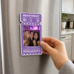 Custom Photo Concert Ticket Gifts for Music Lovers - Personalized Acrylic Fridge Magnet - Heartbeat