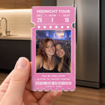 Custom Photo Concert Ticket Gifts for Music Lovers - Personalized Acrylic Fridge Magnet - Heartbeat