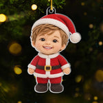 Custom Photo Santa Character Gifts For Children - Personalized Christmas Ornament - Santa’s Little Trouble Maker