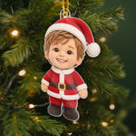 Custom Photo Santa Character Gifts For Children - Personalized Christmas Ornament - Santa’s Little Trouble Maker