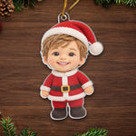 Custom Photo Santa Character Gifts For Children - Personalized Christmas Ornament - Santa’s Little Trouble Maker