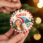 Custom Photo Christmas Keepsakes for Children - Personalized Christmas Ceramic Ornament - Christmas Is Calling