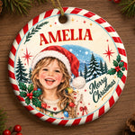Custom Photo Christmas Keepsakes for Children - Personalized Christmas Ceramic Ornament - Christmas Is Calling