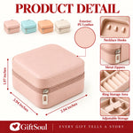 Custom Name Floral Gifts for Women - Personalized Square Jewelry Case