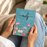 Custom Name Wildflower Gift - Personalized Hardcover Journal - Keep Growing Keep Blooming