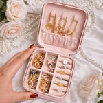 Custom Name Floral Gifts for Women - Personalized Square Jewelry Case
