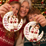Custom Name Grandma Christmas Gifts - Personalized Acrylic Ornament - To The Moon