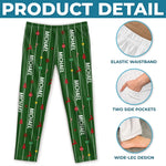 Custom Name Christmas Morning Matching Family Sleepwear - Personalized Pajamas Pants - Striped Christmas