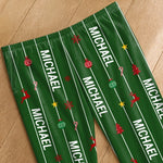 Custom Name Christmas Morning Matching Family Sleepwear - Personalized Pajamas Pants - Striped Christmas
