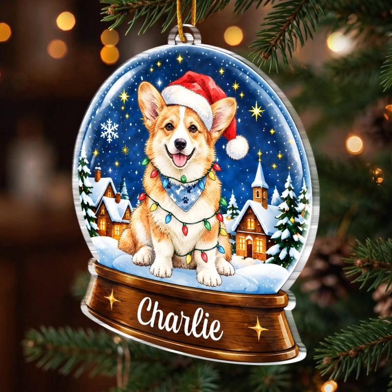 Custom Name Christmas Gifts for Dog Lovers - Personalized Acrylic Ornament - Merry Season Activated