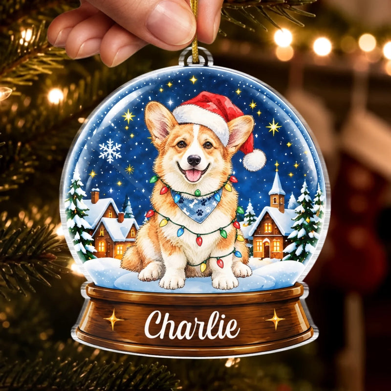 Custom Name Christmas Gifts for Dog Lovers - Personalized Acrylic Ornament - Merry Season Activated