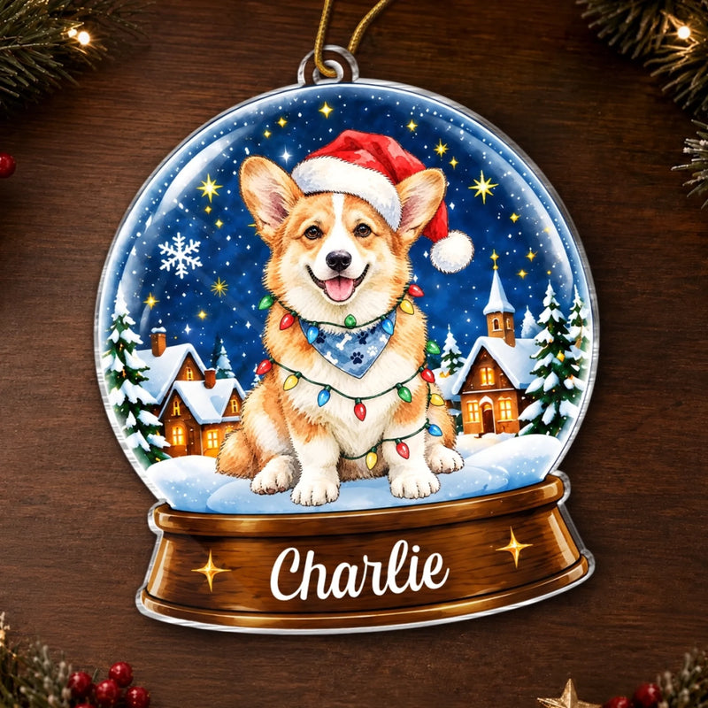 Custom Name Christmas Gifts for Dog Lovers - Personalized Acrylic Ornament - Merry Season Activated