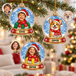 Custom Photo Christmas Family Gifts - Personalized Acrylic Ornament - All Things Merry