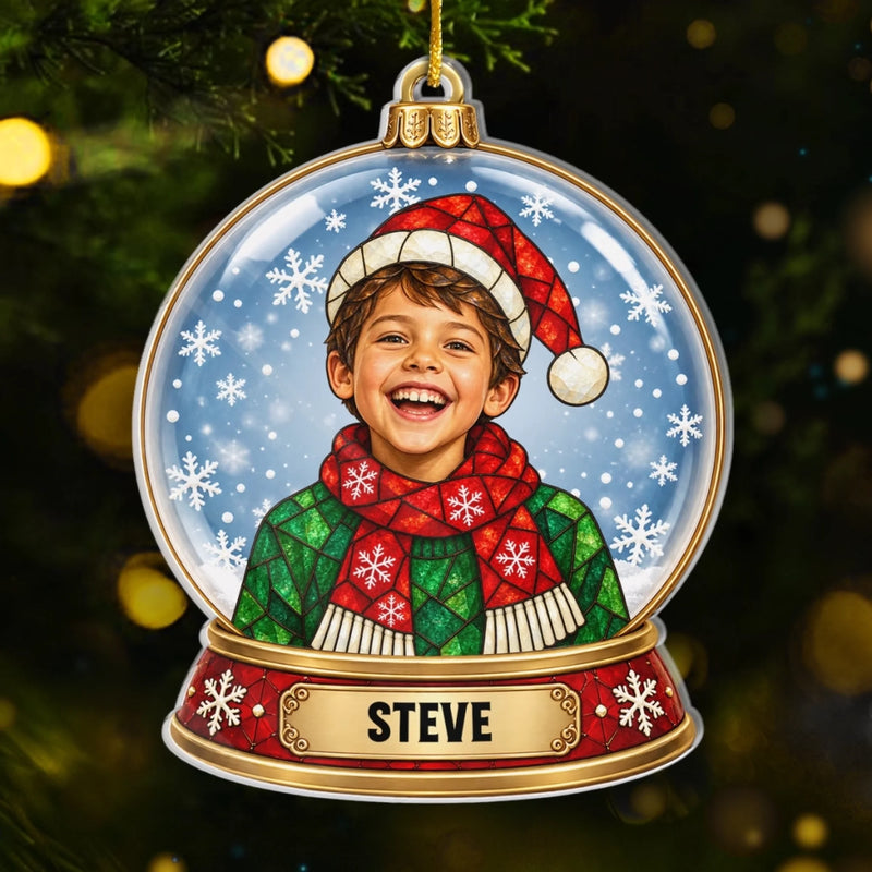 Custom Photo Christmas Family Gifts - Personalized Acrylic Ornament - All Things Merry