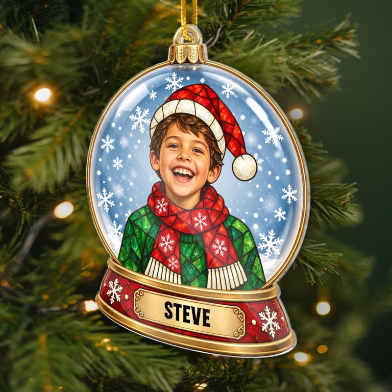 Custom Photo Christmas Family Gifts - Personalized Acrylic Ornament - All Things Merry