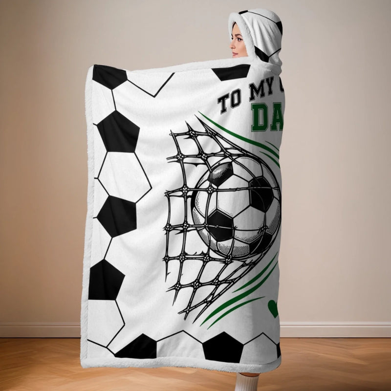 Custom Name Soccer Gifts For Grandson - Personalized Wearable Blanket Hoodie - You Are Stronger Than You Think