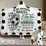 Custom Name Soccer Gifts For Grandson - Personalized Wearable Blanket Hoodie - You Are Stronger Than You Think