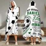 Custom Name Soccer Gifts For Grandson - Personalized Wearable Blanket Hoodie - You Are Stronger Than You Think