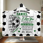 Custom Name Soccer Gifts For Grandson - Personalized Wearable Blanket Hoodie - You Are Stronger Than You Think